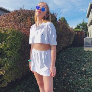 🌧white reworked two piece set